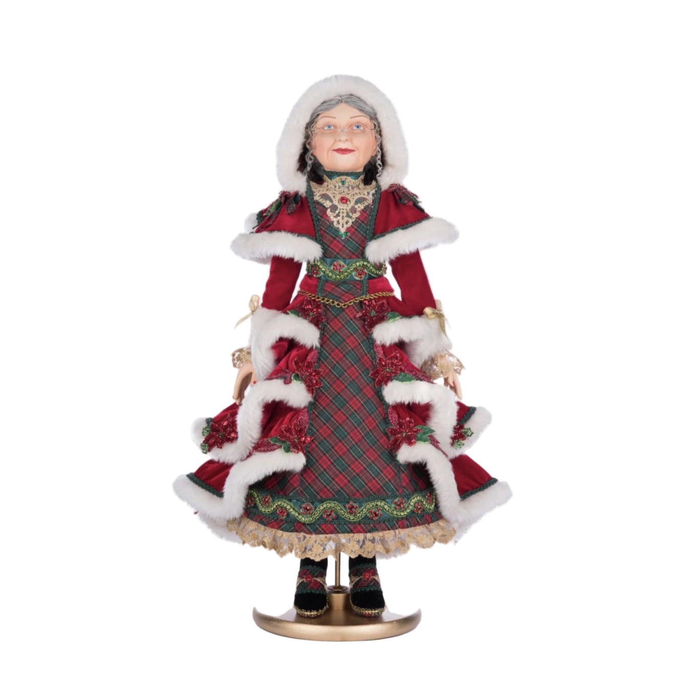 Front view of Katherine’s Collection 24-inch Christopher Magic Mrs. Claus Doll, SKU 28-428316, GTIN 810074128100