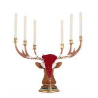back+side+of+katherines-collection-deer-head-candelabra-royal-christmas-ball-6-candle-holder-2025-holiday-decor+lit+for+night