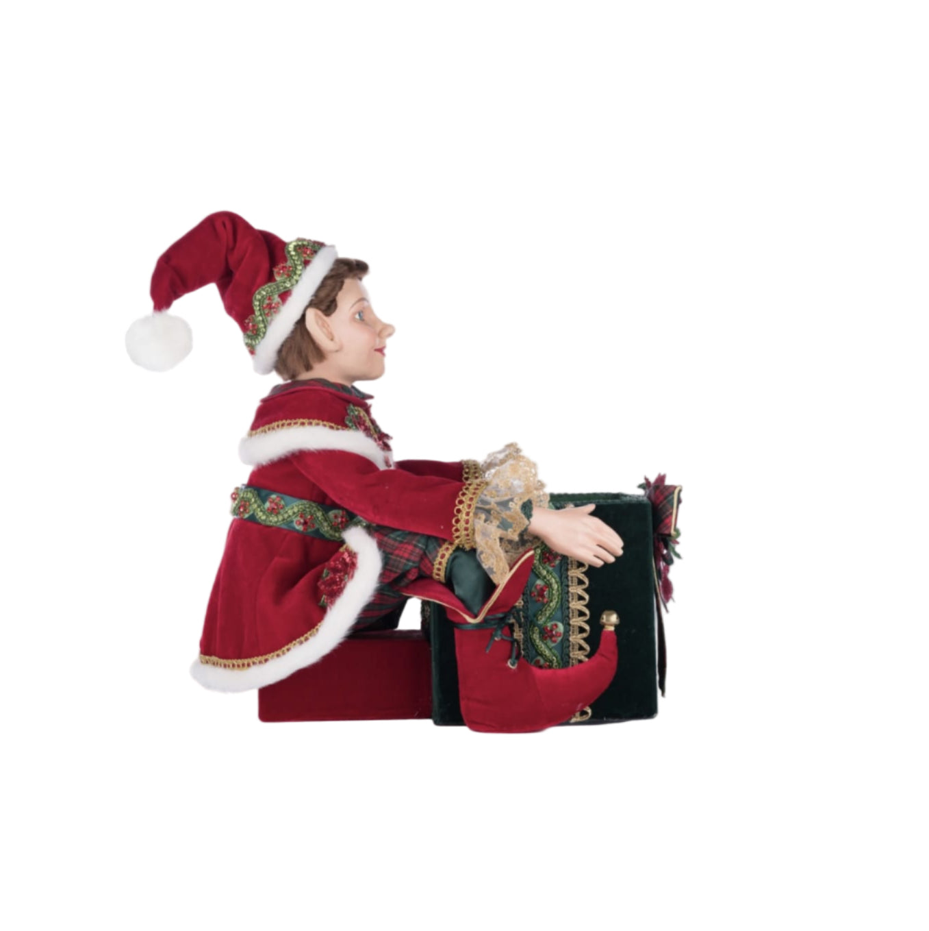 Collectible Holiday Magic Elf Holding Gift Candy Bowl by Katherine’s Collection 2024