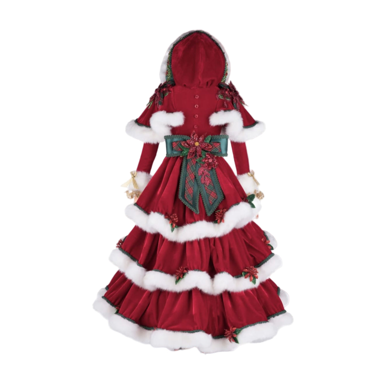 Back view of the Limited edition 32" Mrs. Claus doll from Katherines Collection perfect collectible for holidays