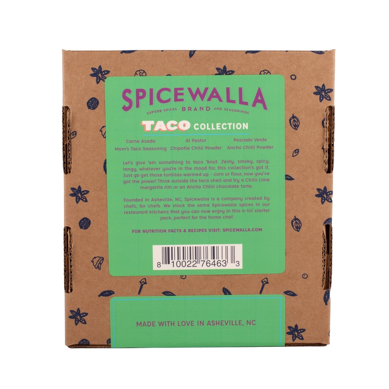 back view of A beautifully packaged spice gift set for taco lovers and home chefs
Tag: gluten free taco seasoning