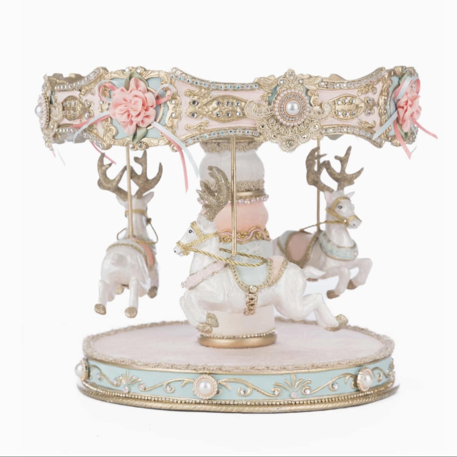 side+view+upc+810187071522+of+Katherines+Collection+Joyeux+Noel+Reindeer+Carousel+Cake+Dessert+Plate+28-528851