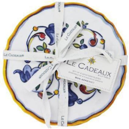 Le Cadeaux Capri Appetizer Plate Set