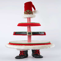 Santa Claus Boot Tiered Serving Tray 28-128248