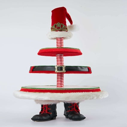 Santa Claus Boot Tiered Serving Tray 28-128248