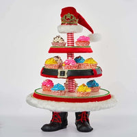 Santa Claus Boot Tiered Serving Tray 28-128248