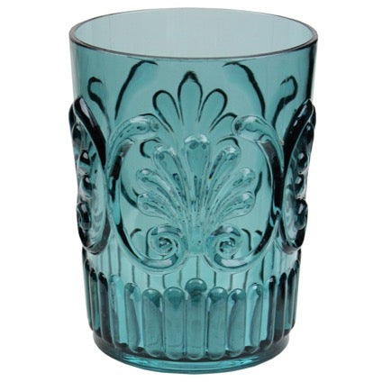 teal-fleur-water-tumbler-glass-short-811t-le-cadeaux