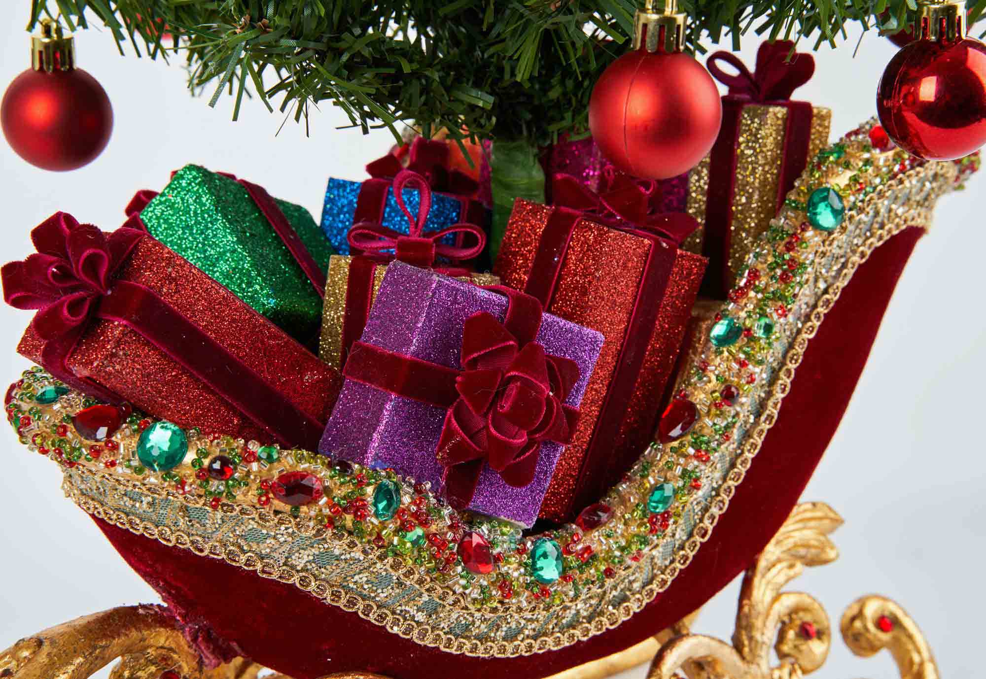 26" Glorious Tidings Jeweled Sleigh 28-128263
