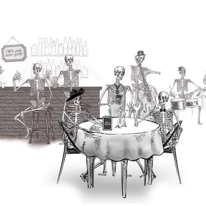 Royal Stafford Skeleton Dinnerware Dinner Salad Plates Cereal Bowls ...