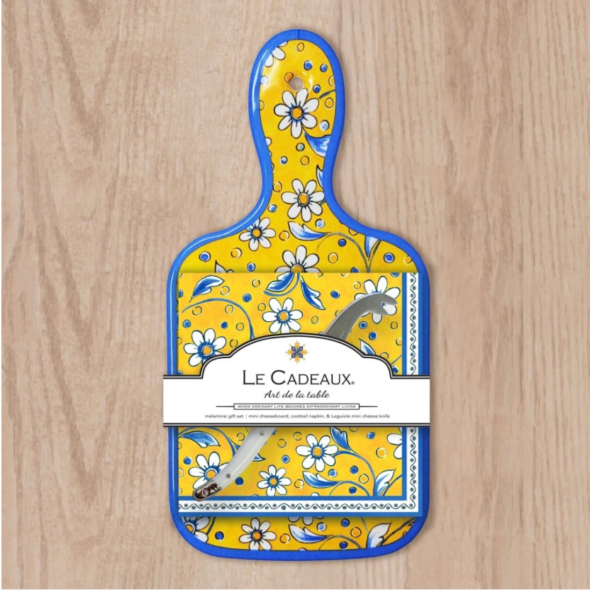 Shop-le-cadeaux-mini-cheeseboard-gift-sets-featuring-a-cheeseboard-Laguiole-cheese-knife,-and-cocktail-napkins.-Perfect-hostess-gifts-for-entertaining-and-wine-nights.