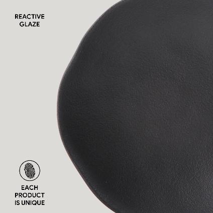 Porto Brasil Organic Matte Black Salad Bowl - Thumbnail 3