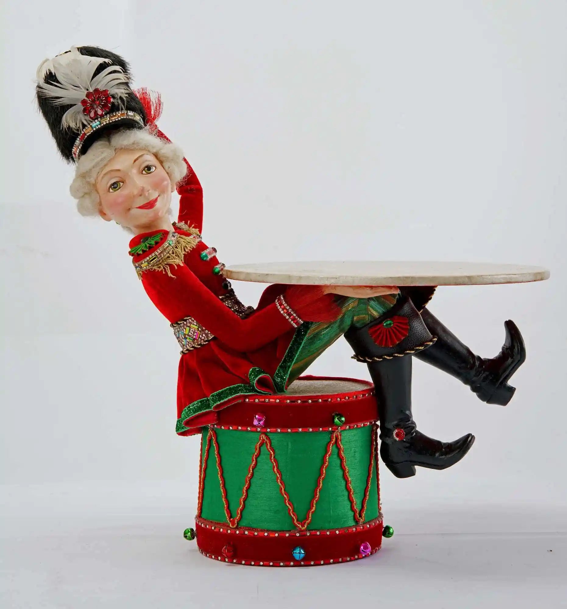 Nutcracker Sitting On Drum Dessert Stand - Thumbnail 3