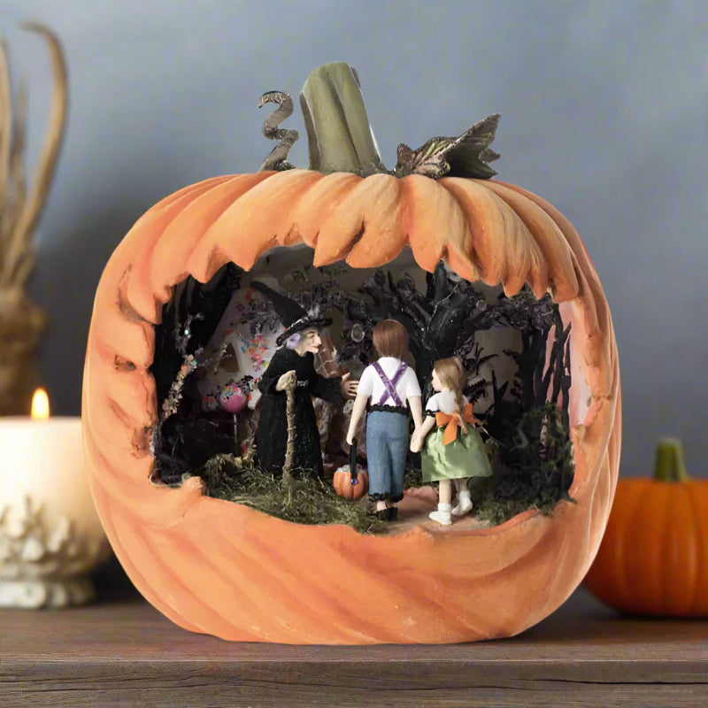 28-528622 Katherines Collection Hansel and Gretel Lighted Pumpkin
