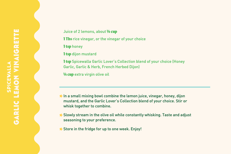 Garlic Lemon Vinaigrette Recipe Card