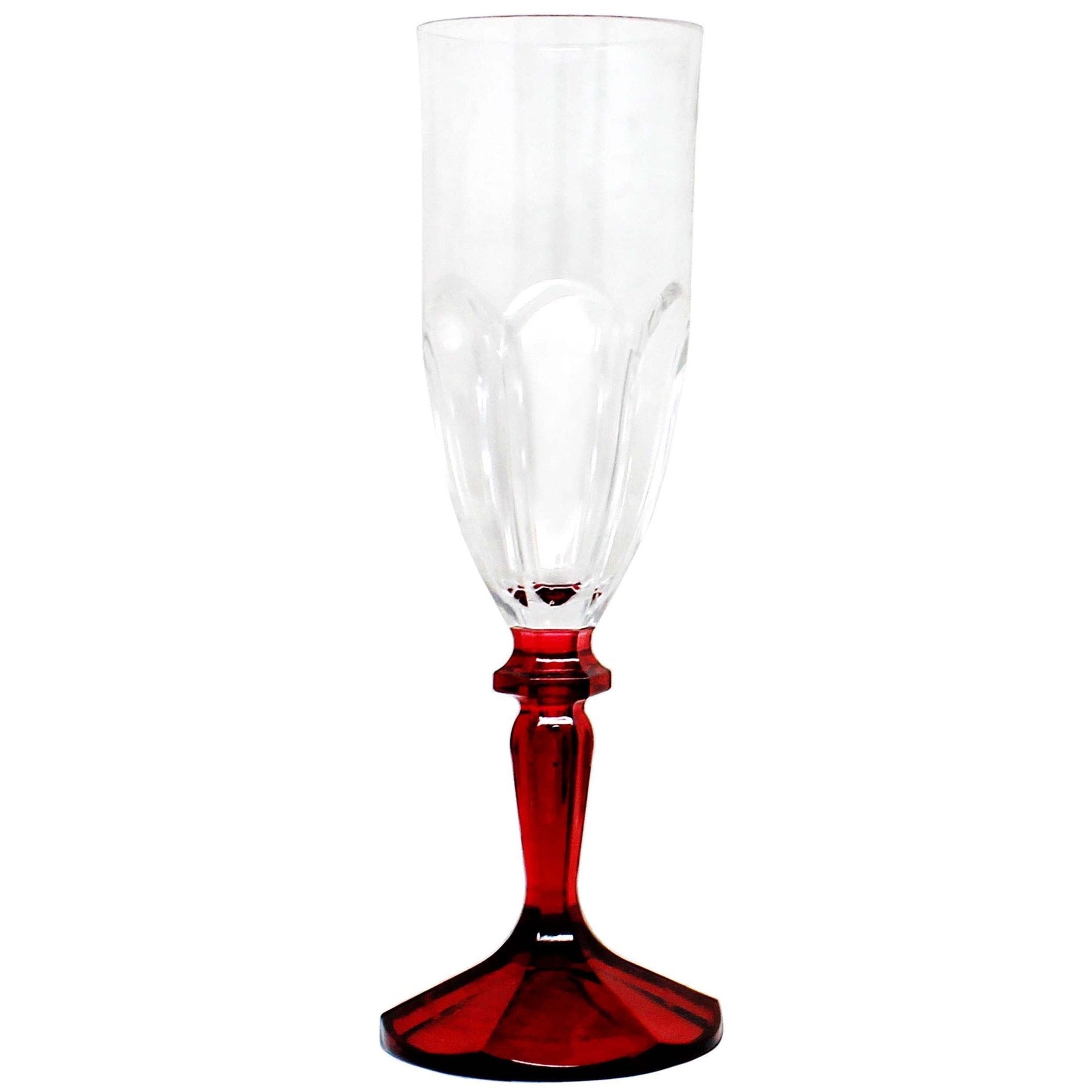 613R+Le+cadeaux+Versailles+Red+Champagne+flute+Glass+Goblet+Stem+Beverage+tumbler