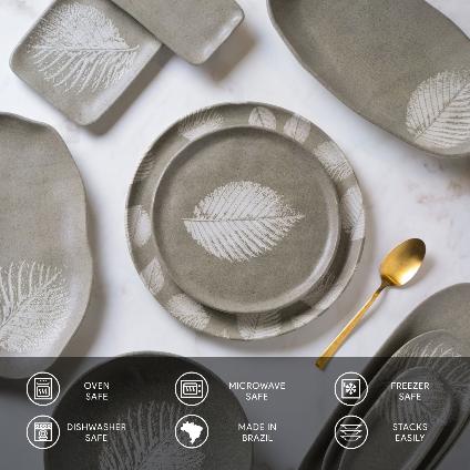 Porto Brasil Essencias Seiva Salad / Large Dessert Plate Set - Thumbnail 5