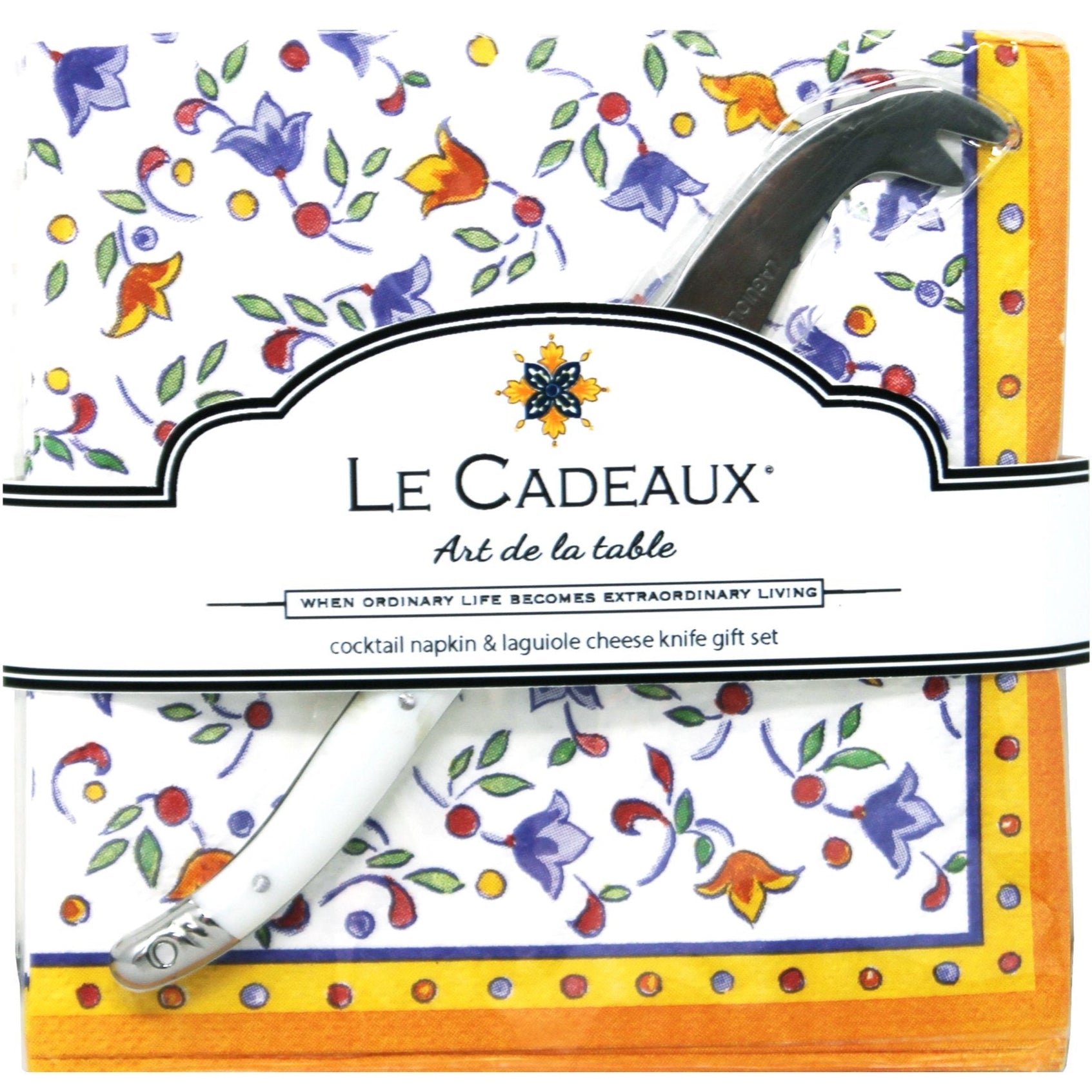 Le Cadeaux Capri Cocktail Napkin and Cheese Knife - Thumbnail 5