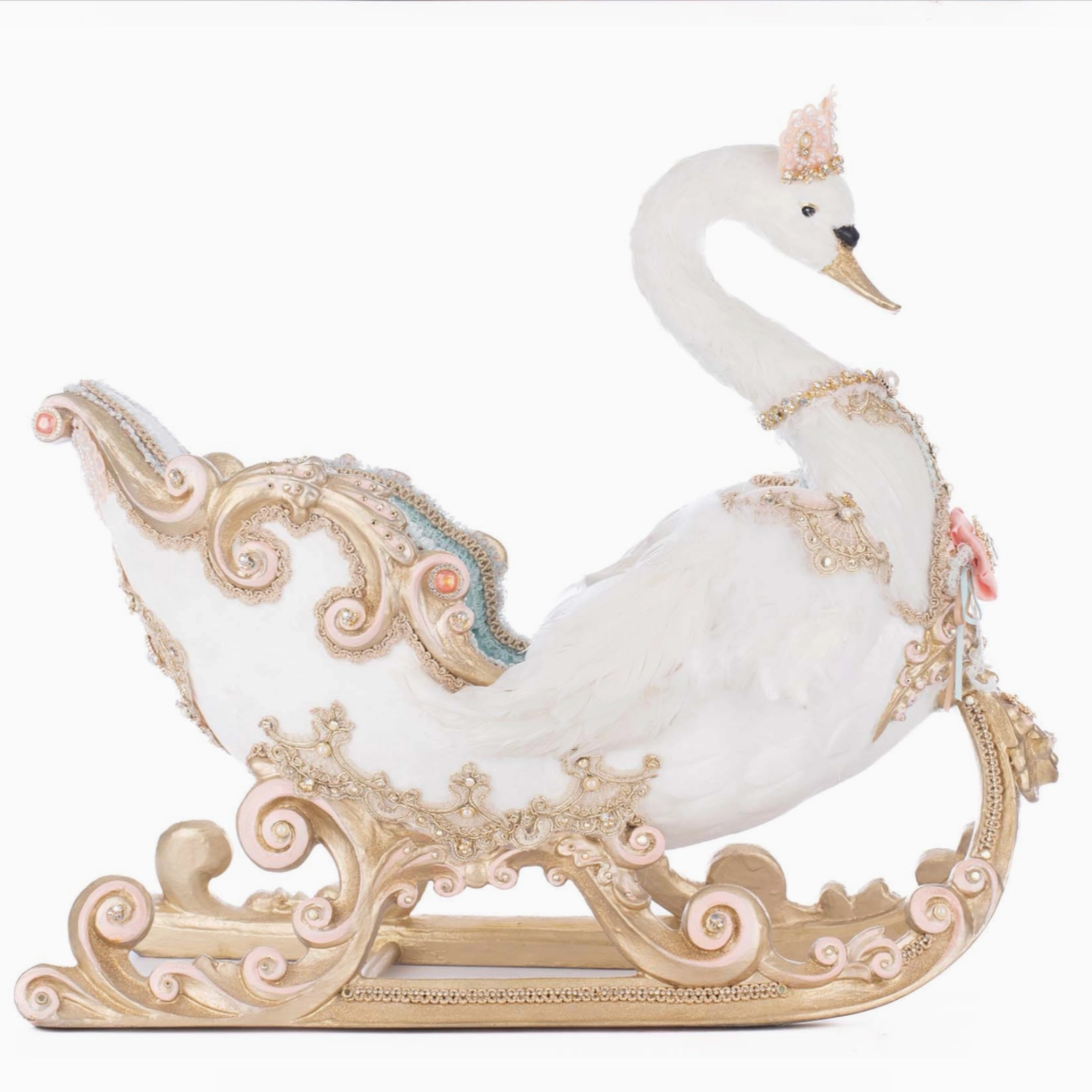 Katherine's Collection Joyeux Noel Swan Sleigh - Thumbnail 3