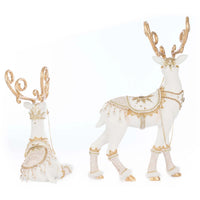 Katherine’s Collection white and gold Christmas deer set upcoming holiday 28-528756