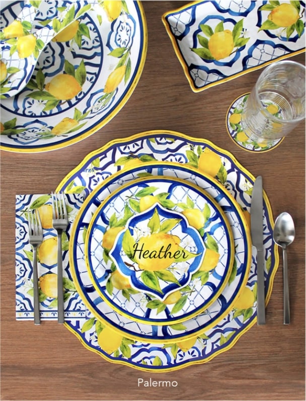 CC-262PAL+Le+Cadeaux+810056675837+CC-262PAL+Palermo+Table+Accent+Place+Cards+table+place+Setting