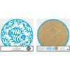CC-SPLSCT+le+cadeaux+Sicily+Teal+Charger+Placemats+front+and+back+in+packaging