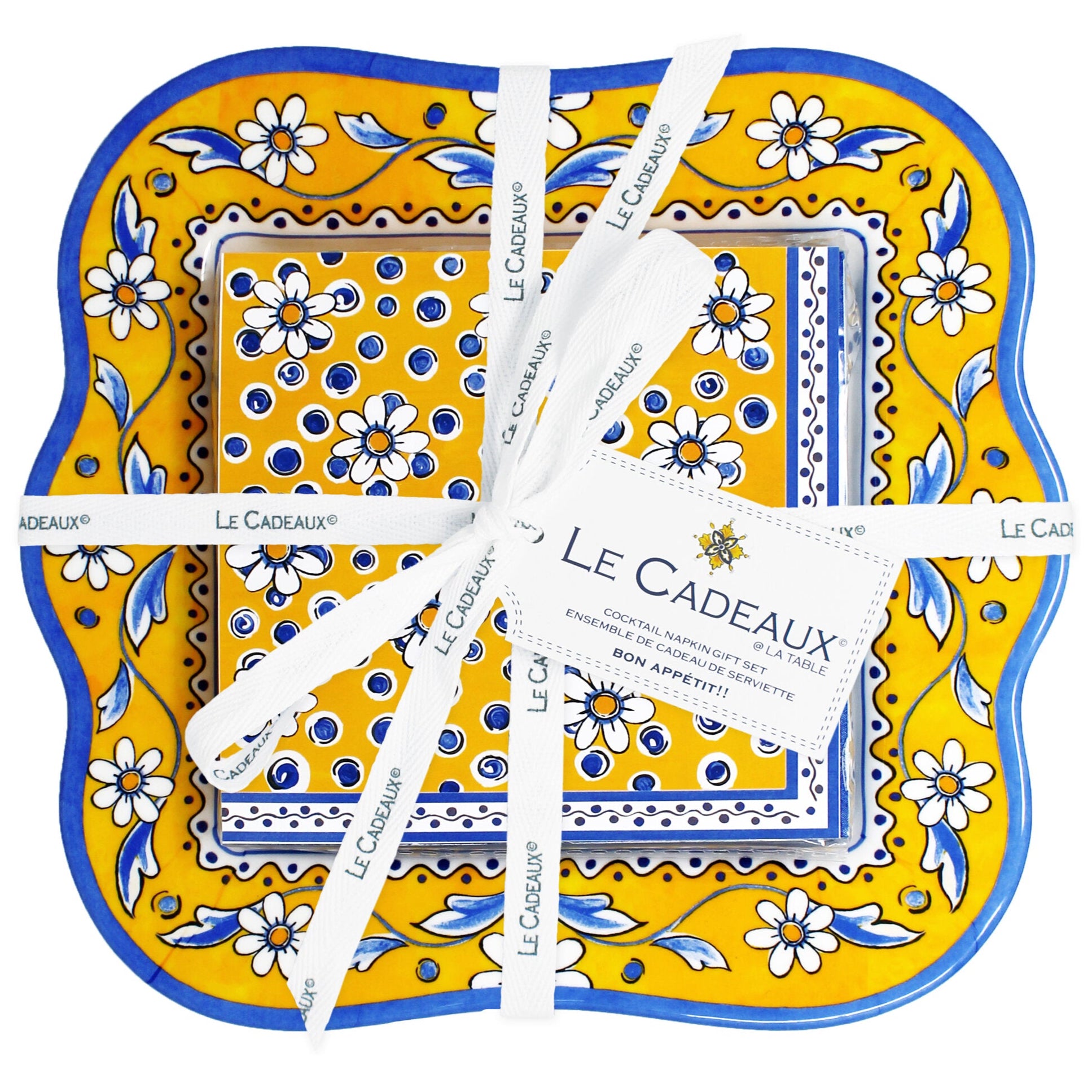 CCGS-206BEN+Le+Cadeaux+Benidorm+Cocktail+Napkin+Holder+Gift+Set
