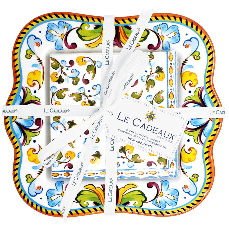 CCGS-206TOSC_Le_Cadeaux_Toscana_Cocktail_Napkin_Holder_Gift_Set