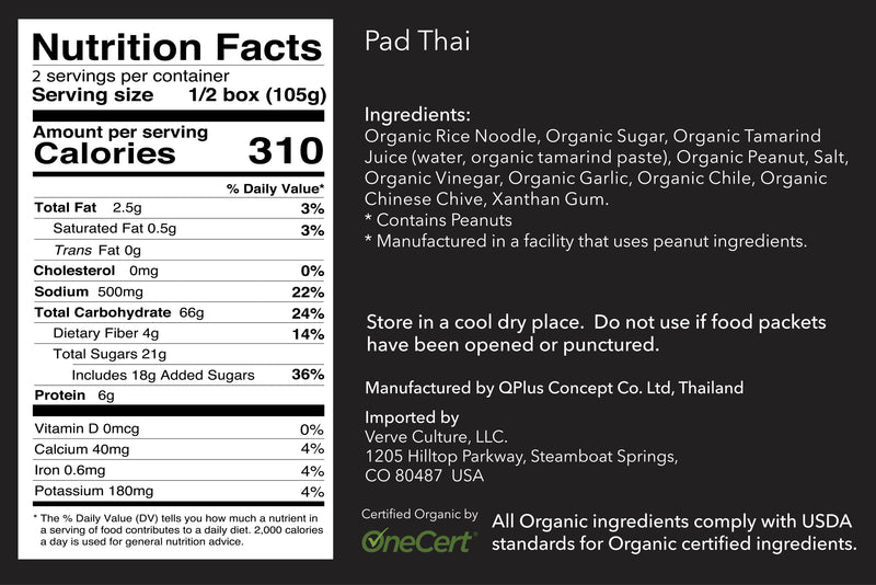 Easy-to-Follow Thai Recipe Nutrition Facts Ingredients Organic-from-Verve-Culture