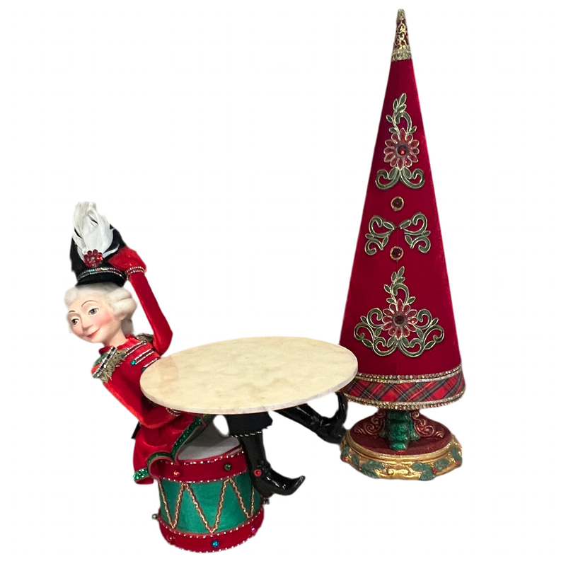 Nutcracker Sitting On Drum Dessert Stand 28-028639