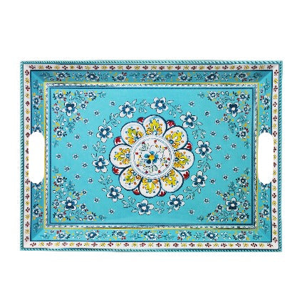Madrid Turquoise Large Two Handled Serving Tray