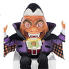Zoomed view of the Count Kandy Corn's character’s expressive face, tiny vampire teeth, and sparkling braces.