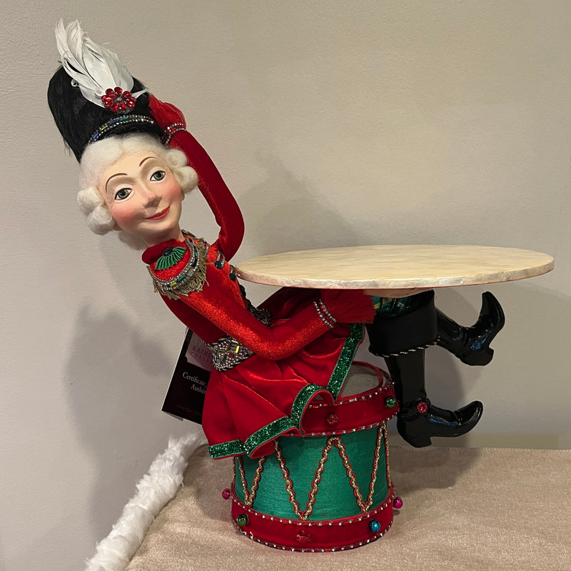 Nutcracker Sitting On Drum Dessert Stand 28-028639