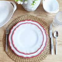 207MAR+le+cadeaux+Maison+Red Dinner+Plate