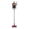 Whimsical Village Mailbox showing hinged door open, resin design with sparkled fabric and holly accents