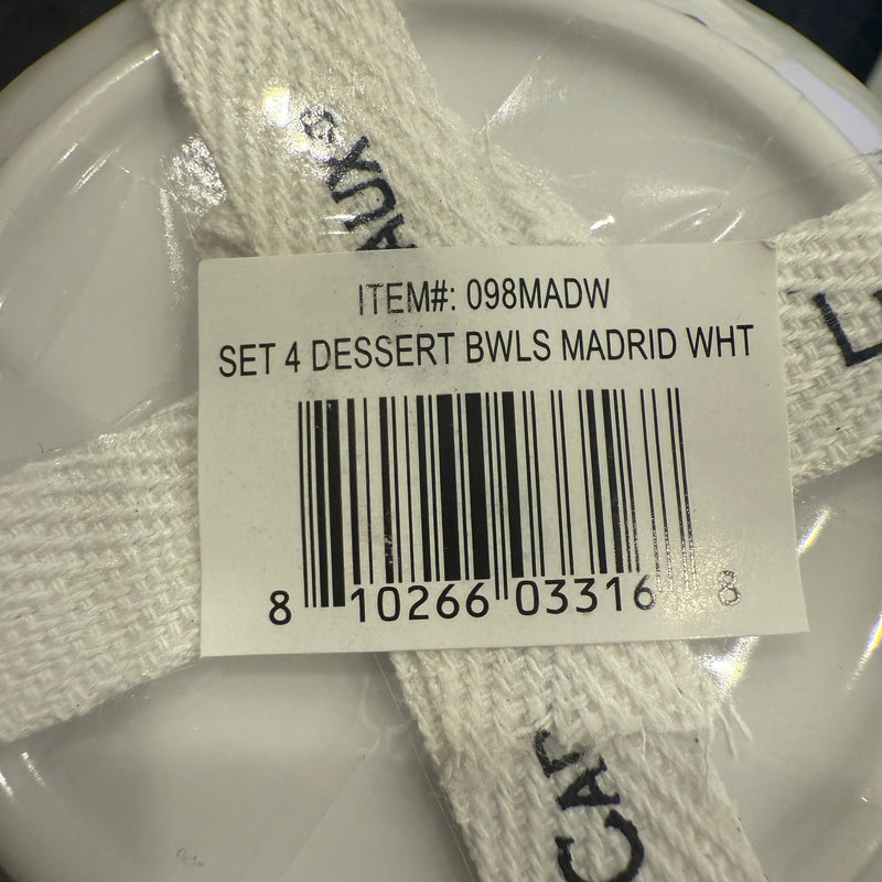Madrid White Dessert Bowls 098MADW