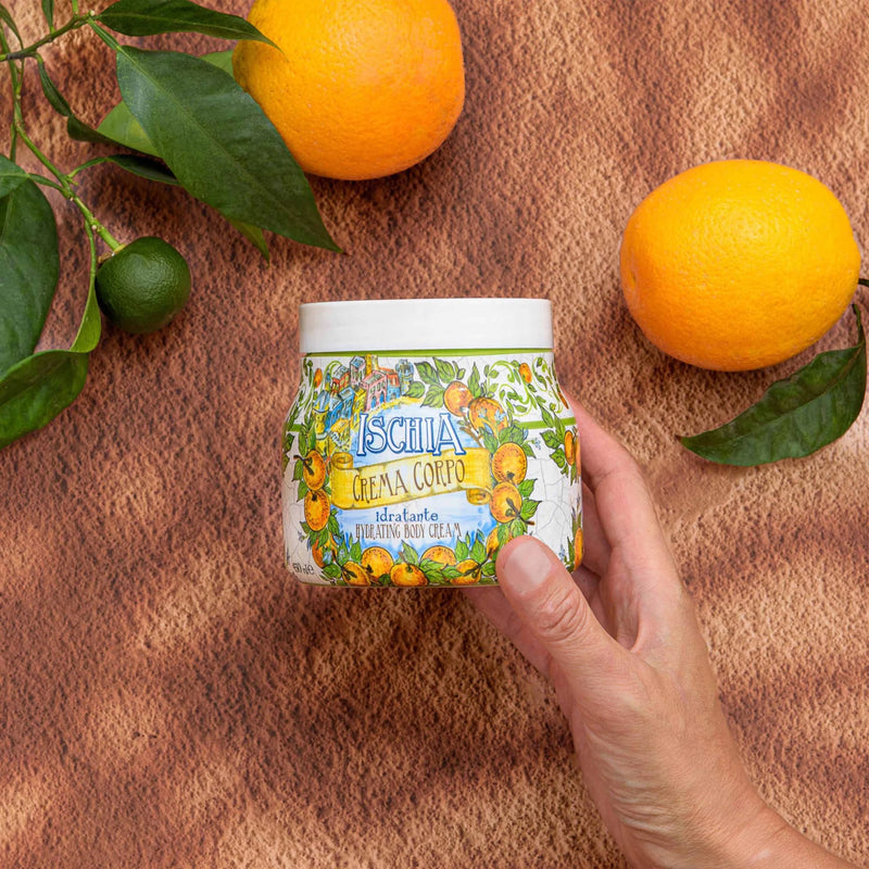 Rudy Profumi Ischia Moisturizing Body Cream 15.2 oz (450 ml), Italian citrus and floral lotion, GTIN 8008860034526