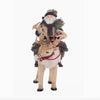 Front view of Katherine’s Collection Santa Riding Caribou, SKU 28-428269, GTIN 810074127820, in fur-trimmed cranberry and green fabrics.