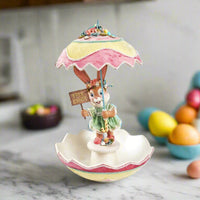 Katherines+Collection+Blooms+and+Blessings+Spring+showers+bunny+with+umbrella+Candy+dish+28-228405