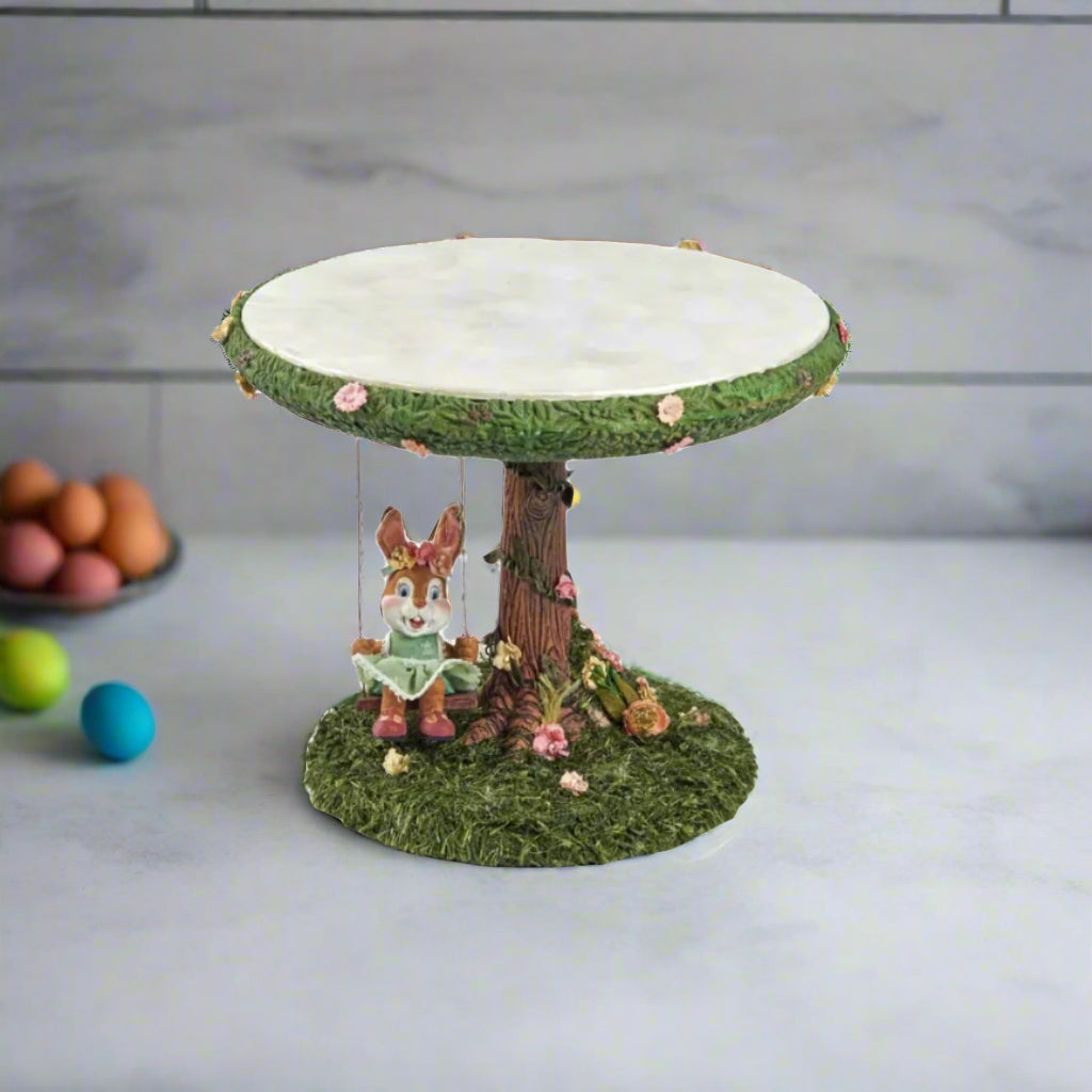 Swinging into Spring Cake Plate - Thumbnail 2