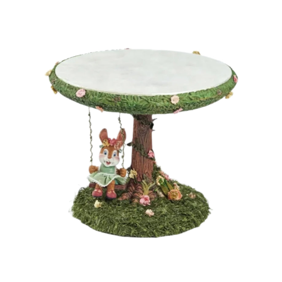 Swinging into Spring Cake Plate