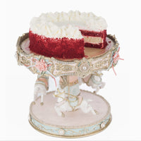 Katherines+Collection+Joyeux+Noel+Reindeer+Carousel+Cake+Dessert+Plate+28-528851