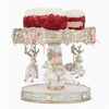 upc+810187071522+side+view+of+Katherines+Collection+Joyeux+Noel+Reindeer+Carousel+Cake+Dessert+Plate+28-528851