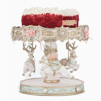 upc+810187071522+side+view+of+Katherines+Collection+Joyeux+Noel+Reindeer+Carousel+Cake+Dessert+Plate+28-528851