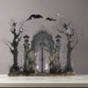 front+view+Katherines+Collection+Macabre+Mansion+Gates+28-528682+GTIN+810187070549+Cemetary+Haunted+Grave+Yard