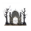 back+view+of+Katherines+Collection+Macabre+Mansion+Gates+28-528682+GTIN+810187070549+Cemetary+Haunted+Grave+Yard
