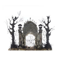 back+view+of+Katherines+Collection+Macabre+Mansion+Gates+28-528682+GTIN+810187070549+Cemetary+Haunted+Grave+Yard