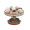 Full-length view of North Country Cake Plate with hand-painted tray top, SKU 28-428267, GTIN 810074127806.