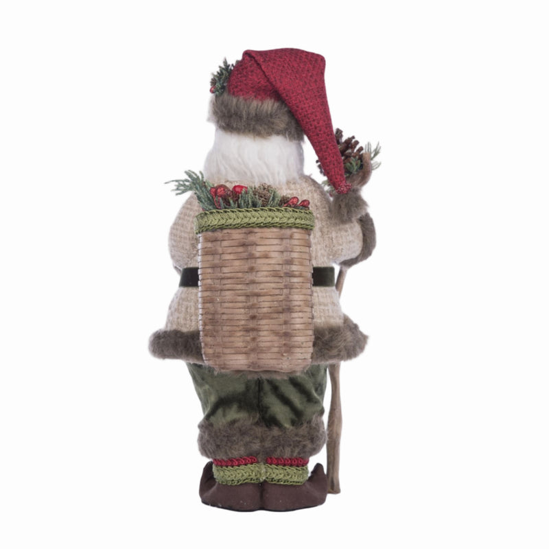 Papa Nic North Santa holding an airbrushed resin walking stick, SKU 28-428276, GTIN 810074127882
