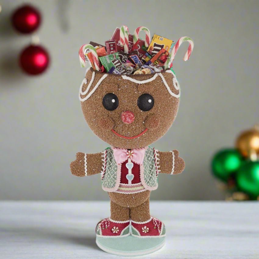 Katherines+Collection+Stick+E+Sweet+Gingerbread+Boy+Candy+Container