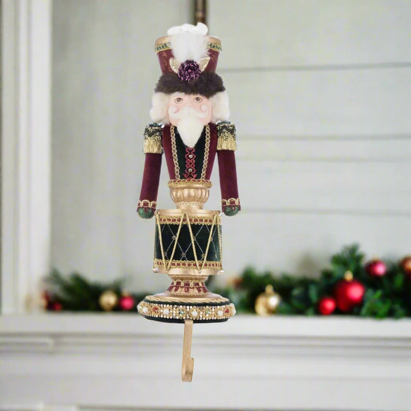 Katherines+Collection+Winter+Balsam+Nutcracker+Stocking+Holder+28-528781+Christmas+Holiday+Decor+810187071096
